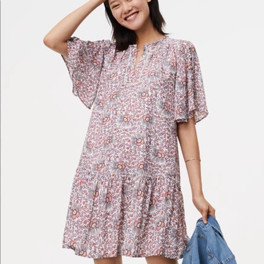 Loft Floral Printed Dress